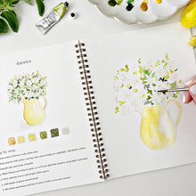 Load image into Gallery viewer, Emily Lex Flowers Watercolor Workbook
