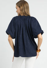 Load image into Gallery viewer, Umgee Jacquard Puff Sleeve Top