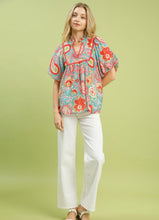 Load image into Gallery viewer, Umgee Paisley Puff Sleeve Top