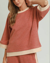 Load image into Gallery viewer, Umgee Raglan Dreamplush Top Burnt Red