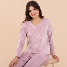 Load image into Gallery viewer, NEW! Amanda Blu Leopard Chenille Top Dusty Pink