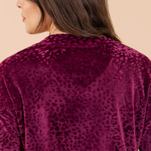Load image into Gallery viewer, NEW! Amanda Blu Leopard Chenille Top Wine