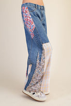 Load image into Gallery viewer, Easel Patchwork Wide Leg Jeans