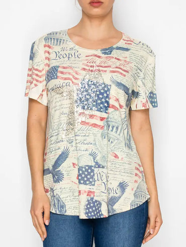 Origami Star Sequin Top