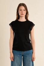 Load image into Gallery viewer, Molly Bracken Openwork Sleeve Top
