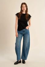 Load image into Gallery viewer, Molly Bracken Openwork Sleeve Top
