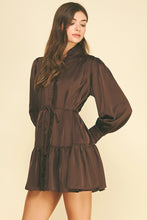 Load image into Gallery viewer, Pinch Satin Ruffled Dress
