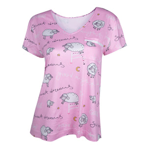 NEW! Amanda Blu Sweet Dreams Sheep Pajama Top