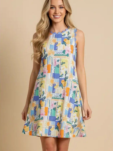 Pinch Patchwork Print Dress