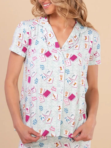 NEW! Amanda Blu Mahj Squad Pajama Top