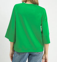 Load image into Gallery viewer, Umgee 3/4 Sleeve Top Island Green
