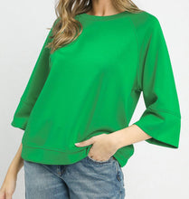 Load image into Gallery viewer, Umgee 3/4 Sleeve Top Island Green
