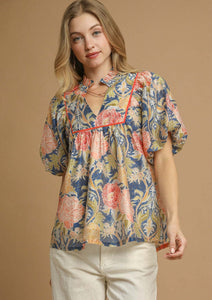 Umgee Puff Sleeve Top