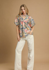 Umgee Puff Sleeve Top