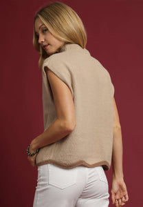 Umgee Floral Sweater Vest