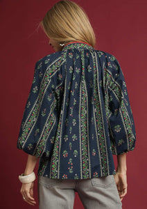 Umgee Floral Mix Top