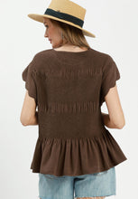 Load image into Gallery viewer, Umgee Smocked Peplum Top
