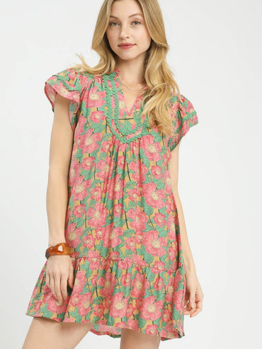 Umgee Abstract Print Dress