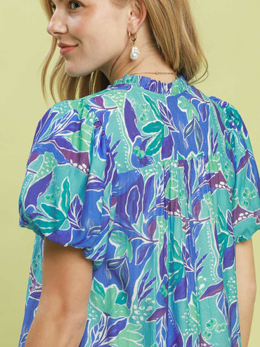 Umgee Tropical Print Dress