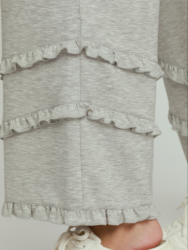 Umgee Ruffle Wide-Leg Pants