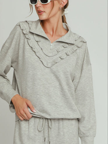 Umgee Ruffle Pullover Top
