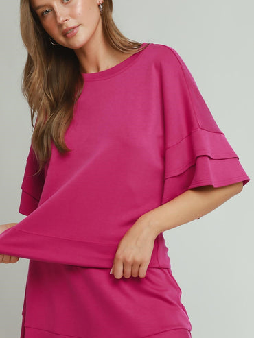 Umgee Ruffle Sleeve Top