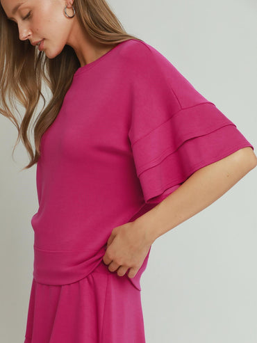 Umgee Ruffle Sleeve Top