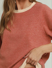 Load image into Gallery viewer, Umgee Raglan Dreamplush Top Burnt Red
