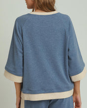 Load image into Gallery viewer, Umgee Raglan Dreamplush Top Denim
