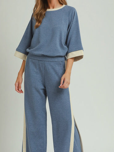 Umgee Wide Leg Pants Denim