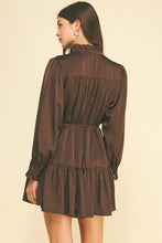 Load image into Gallery viewer, Pinch Satin Ruffled Dress
