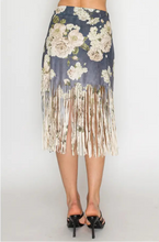 Load image into Gallery viewer, Origami Floral Fringe Skirt
