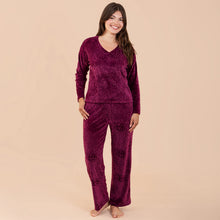 Load image into Gallery viewer, NEW! Amanda Blu Leopard Chenille Pants Wine
