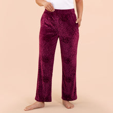 Load image into Gallery viewer, NEW! Amanda Blu Leopard Chenille Pants Wine
