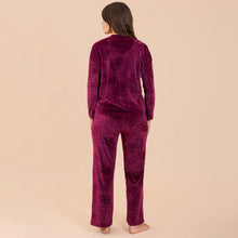 Load image into Gallery viewer, NEW! Amanda Blu Leopard Chenille Pants Wine
