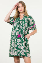 Load image into Gallery viewer, THML Puff Sleeve Floral Midi Dress
