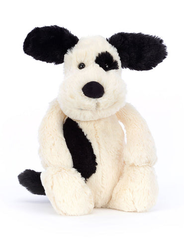 Jellycat Bashful Black & Cream Puppy