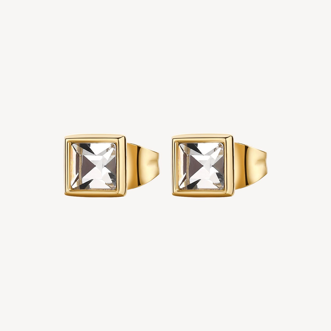 Brosway Crystal Stud Earring Emphasis Gold
