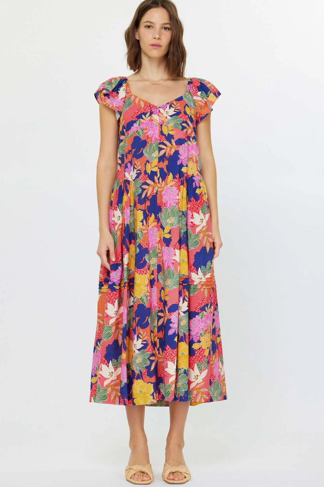 Current Air Flutter Sleeve Dress