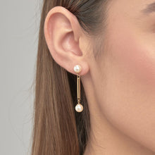 Load image into Gallery viewer, Brosway Gold &amp; Pearl Drop Earrings Affinity
