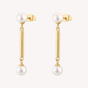 Brosway Gold & Pearl Drop Earrings Affinity