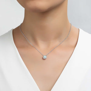 Lafonn Halo Opal Necklace