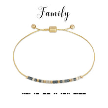 Load image into Gallery viewer, Dot &amp; Dash Morse Code Family Bracelet

