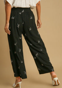 Umgee Bow Wide Leg Pants