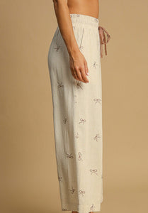 Umgee Bow Wide Leg Pants