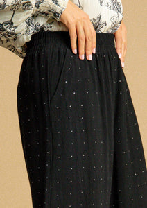 Umgee Rhinestone Linen Pants