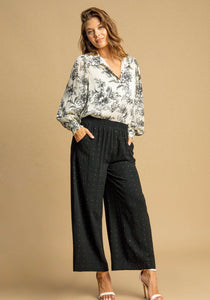 Umgee Rhinestone Linen Pants