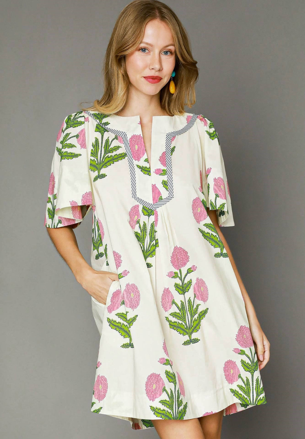 Umgee Floral Tunic Dress