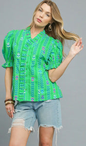 Umgee Ruffle Trim Top