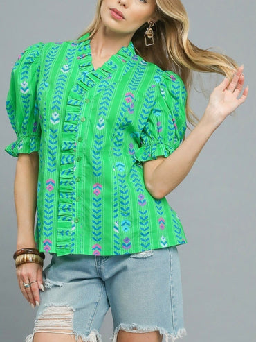 Umgee Ruffle Trim Top